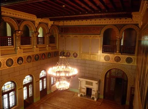 INside of old castle Stock Photos