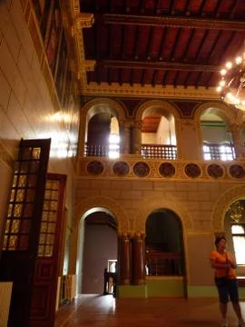 INside of old castle Stock Photos