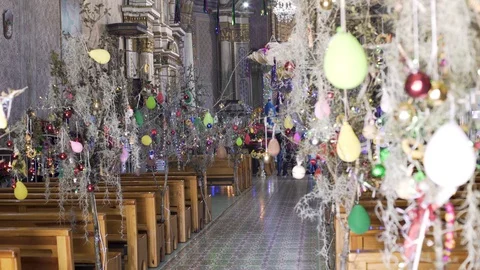 Inside the old church in Mexico Stock Footage 125954935