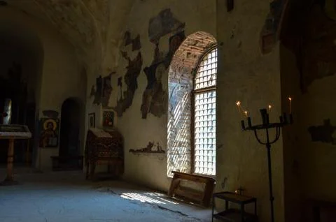 Inside of an old church 写真素材