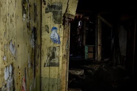 Inside the old coal mining station near Longyearbyen, Svalbard, Norway. Stock Photos