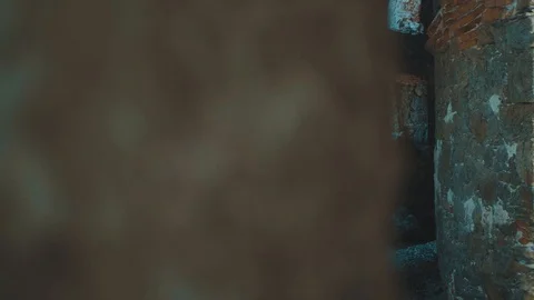 Inside Old Dilapidated Tower Ruin | HD Stock Footage 88323762