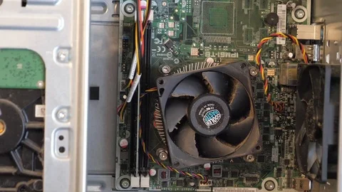 Inside an old  dust pc Stock Footage 116654119