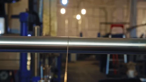 Inside the old factory manufacturing electrical cable. Outdated technology mid Stock Footage 101253755