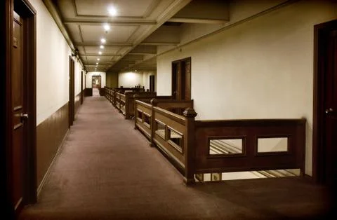 Inside the old hotel Stock Photos