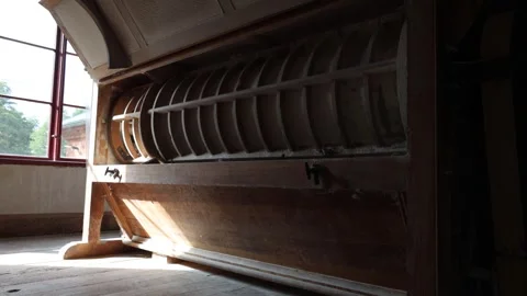Inside an old retro mill. Stock Footage 296821881