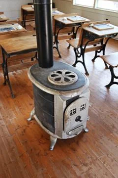 Inside of old school house Foto stock