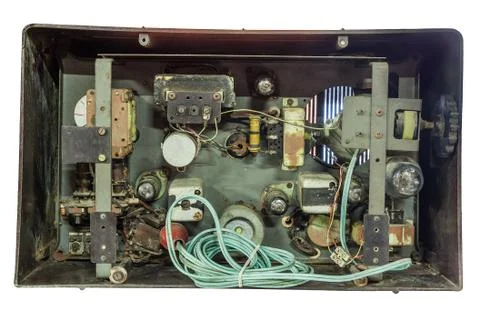 Inside of old transistor Stock Photos