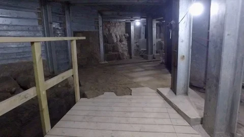 Inside an old tunnel Stock Footage 118594422