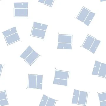 Inside opened door glyph seamless pattern Stock Illustration