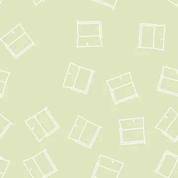 Inside opened door line seamless pattern Stock Illustration