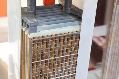 Inside or  cross section of industrial battery Stock Photos