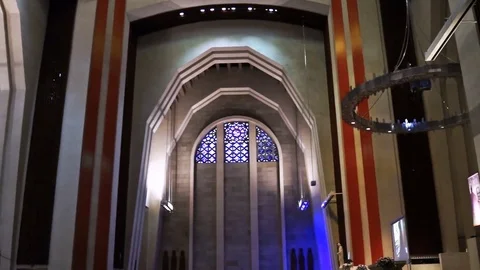 Inside or interior of St Joseph's Oratory church Stock Footage 80383366