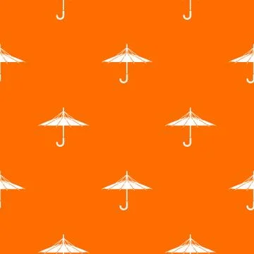 Inside out umbrella pattern vector orange Stock Illustration