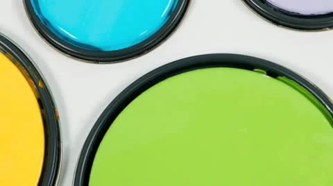 Inside of paint can lids Stock Footage 20544029