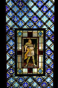 Inside the Palau Guell palace designed by Antonio Gaudi Stock Photos