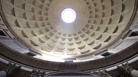 Inside the Pantheon, Rome Stock Footage 40012785