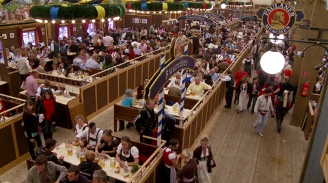 Inside Paulaner Building Octoberfest Stock-Footage 43983387