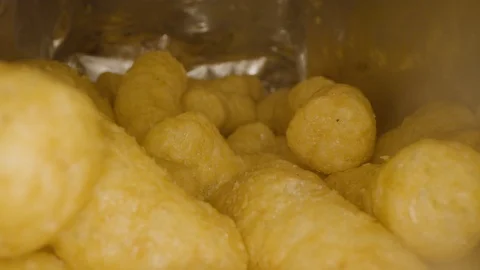 Inside peanut snack bag Stock Footage 107232550