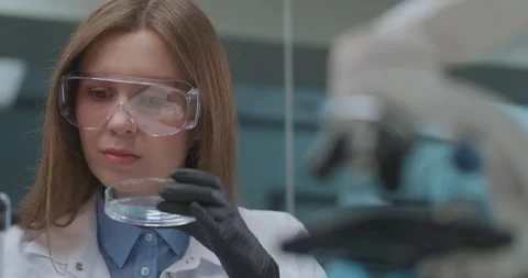 Inside pharmaceutical laboratory developing modern drug from different diseases Stock Footage 143008573