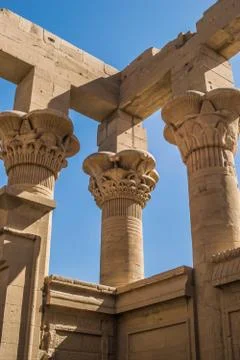 Inside Philae temple Stock Photos