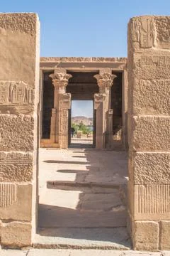Inside Philae temple Stock Photos
