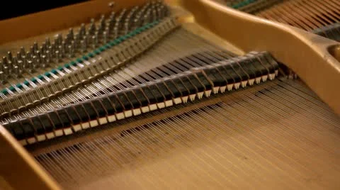 Inside of piano Stock Footage 10854833