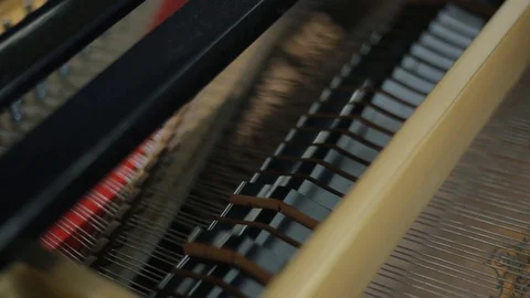 Inside Of a Piano Stockbeeldmateriaal 101850766