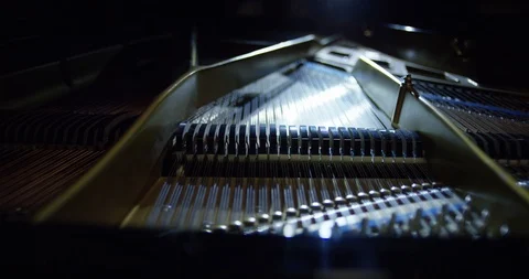 Inside the piano Stock Footage 114830194