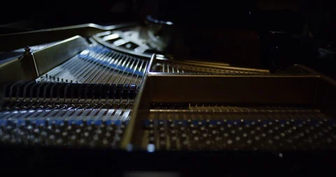 Inside the piano Stock Footage 114830240