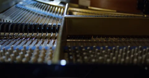 Inside the piano Stock Footage 114835693