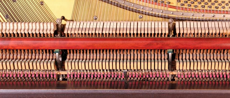 Inside the piano Stock Photos