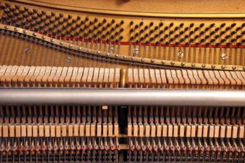 Inside the piano Stock Photos