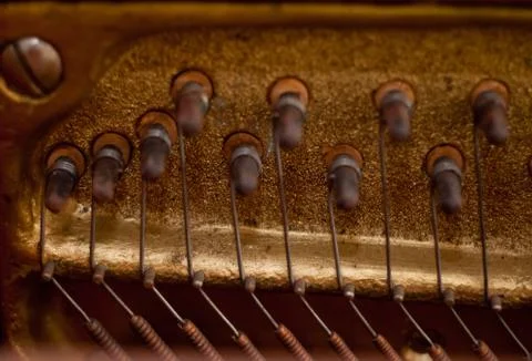 Inside the piano Stock Photos
