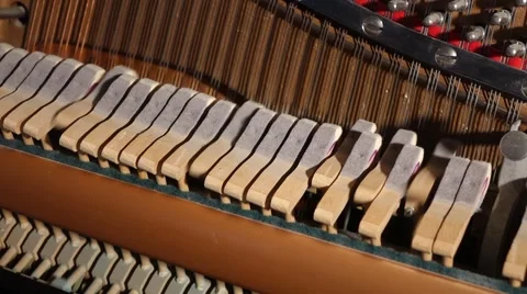 Inside a Piano Playing a Song Video stock 60184913