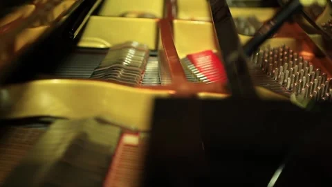 Inside a piano while playing 스톡 동영상 292922364