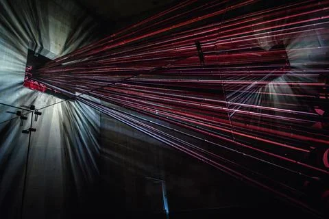 Inside the Pilar 7 Bridge Experience interactive centre in Lisbon Stock Photos