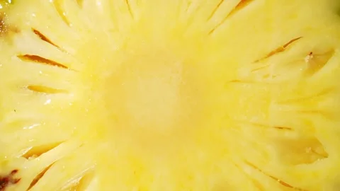 Inside pineapple in macro video with a probe lens Stock Footage 242059315