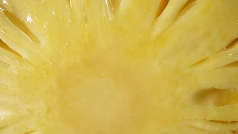 Inside pineapple in macro video with a probe lens Stock Footage 242059370
