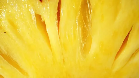 Inside pineapple in macro video with a probe lens Stock Footage 242059378