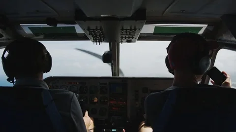 Inside Plane Stock Footage 75250792