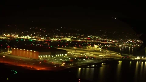 Inside plane taking off from San Francisco International airport Stock Footage 233898598