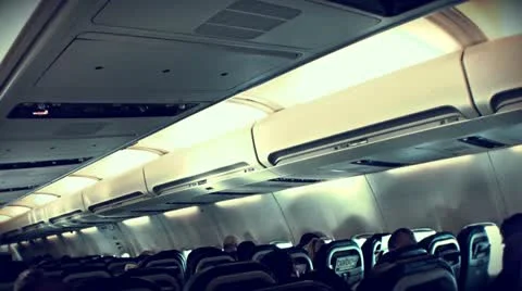 Inside plane time-lapse Stock Footage 12755754