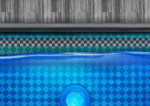 Inside Pool Clear Water Diagonal Symmetrical Square Tiles Background Stock Illustration