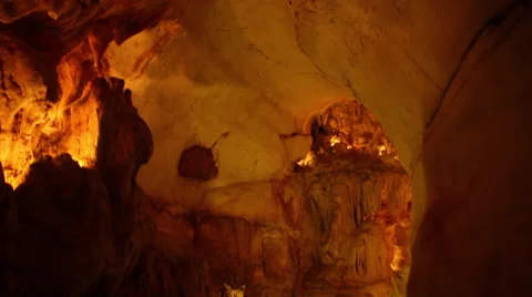 Inside Portugal's Coin Cave Stock Footage 58234569