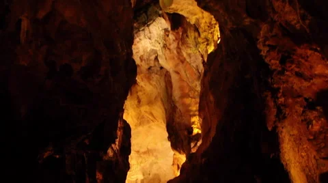 Inside Portugal's Coin Cave Stock Footage 58238828
