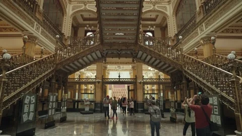 Inside of Post Museum Museo Palacio Postal Mexico City CDMX Stock Footage 256197109