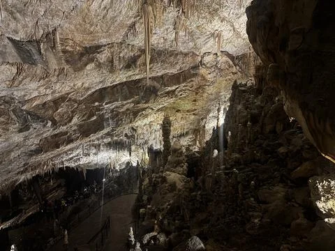 Inside Postojna Cave in Slovenia Stock Photos