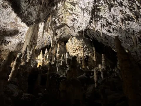 Inside Postojna Cave in Slovenia Stock Photos