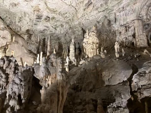 Inside Postojna Cave in Slovenia Stock Photos
